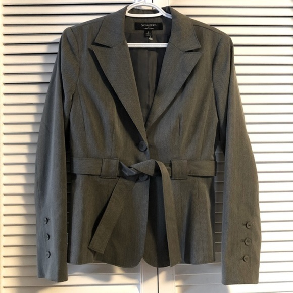 LARRY Levine front tie blazer size 6 - Picture 1 of 6